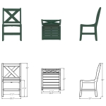 DURAWOOD® Poly Cross Back Dining Chair