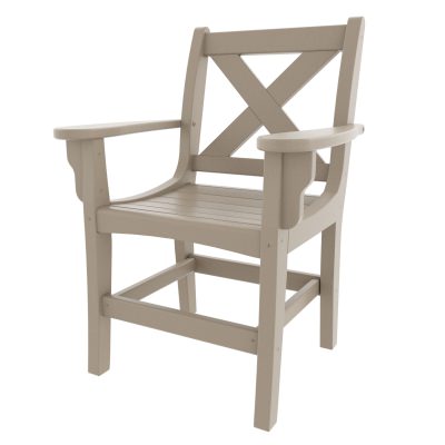 DURAWOOD® Poly Cross Back Dining Chair with Arms