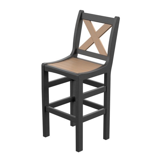 DURAWOOD® Poly Cross Back Bar Height Chair