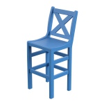 DURAWOOD® Poly Cross Back Bar Height Chair