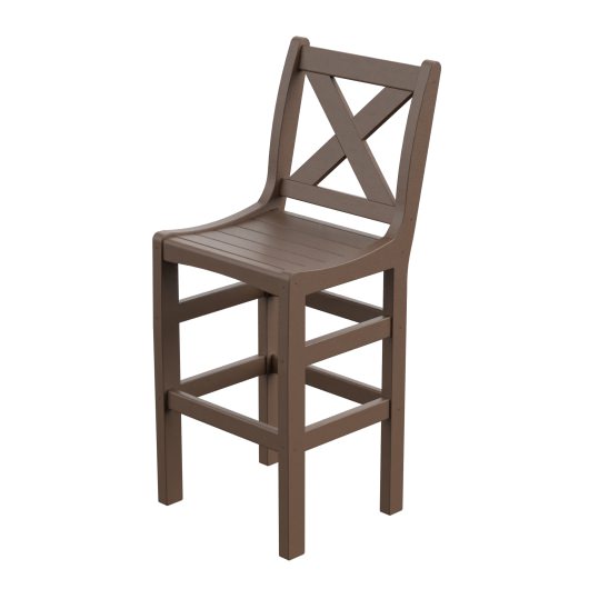 DURAWOOD® Poly Cross Back Bar Height Chair