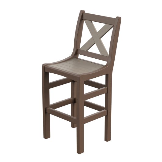 DURAWOOD® Poly Cross Back Bar Height Chair