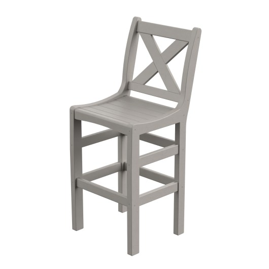 DURAWOOD® Poly Cross Back Bar Height Chair