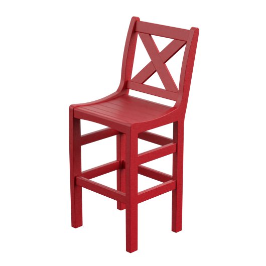 DURAWOOD® Poly Cross Back Bar Height Chair