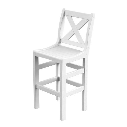 DURAWOOD® Poly Cross Back Bar Height Chair